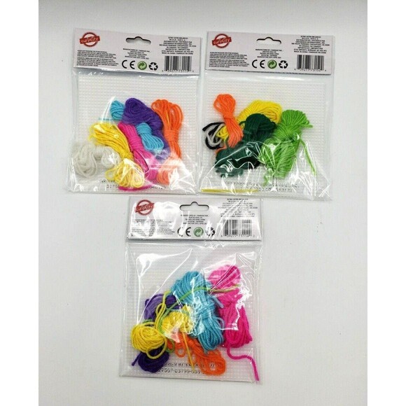 Cross Stitch Set of 3-6 Yarn Colors per Kit Unicorn Frog Butterfly NEW - Picture 2 of 7